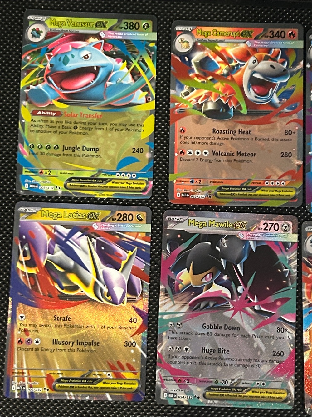 Pokemon TCG EX lot of 10 Holo Cards from Mega Evolutions Set M/NM - Picture 2 of 4